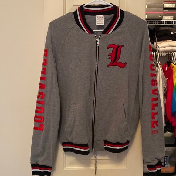 PINK by Victoria Secret Varsity styles cotton blend jacket. - Picture 4 of 4